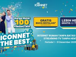 ICONNET Tawarkan Promo Akhir Tahun: Internet Tanpa Batas Mulai Rp100 Ribuan, Instalasi Gratis dan Hemat hingga 7 Bulan