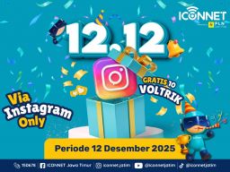 ICONNET Luncurkan Promo 12.12 Akhir Tahun, Tawarkan Bonus 10 VOLTRIK bagi Pelanggan Baru