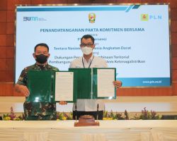 PLN dan TNI AD Teken Pakta Komitmen Dukungan Penguatan Pembinaan Teritorial