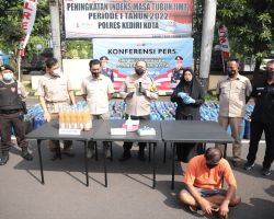 Polres Kediri Kota Berhasil Menggagalkan Peredaran Ribuan Liter Miras