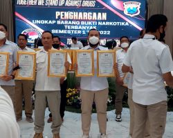 Polres Malang Raih Penghargaan Ungkap Kasus dan Barang Bukti Narkotika Terbanyak