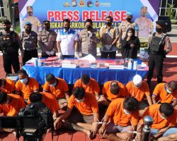 Polres Gresik Berhasil Amankan 16 Tersangka Narkoba