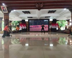 Jelang Malam Puncak Gebyar Harmoni Nusantara, Perwakilan Polres Mojokerto Geber Latihan