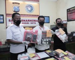 Polres Kediri Kota Berhasil Amankan Belasan Tersangka Pengedar Narkoba