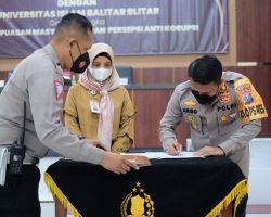 Gelar Pelatihan Pelayanan Publik, Polres Blitar Kota Tanda Tangani MOU Bersama Unisba