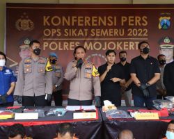 Polres Mojokerto Berhasil Amankan 30 Pelaku Tindak Kriminal Selama 12 hari,Satu Diantaranya Bersenpi