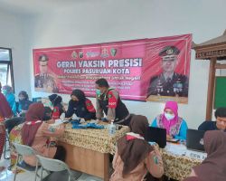 Polres Pasuruan Kota Kembali Gelar Gerai Vaksin Presisi Untuk Pelajar