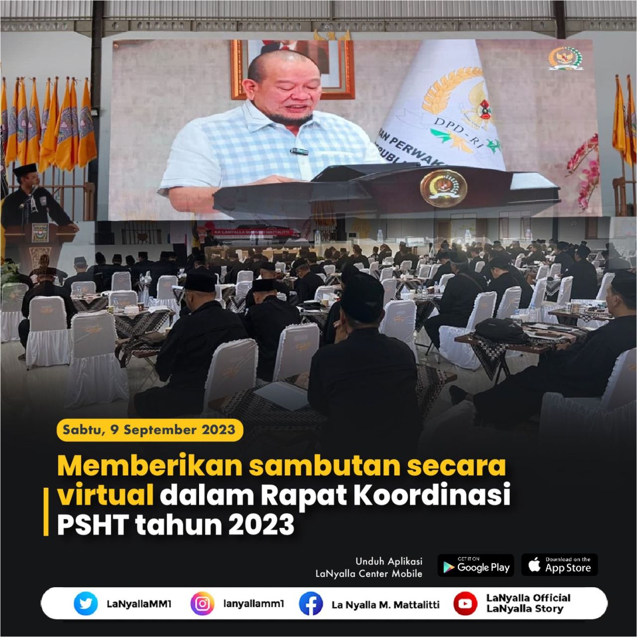 Di Acara Rakor, Ketua DPD RI Tegaskan Warga PSHT Harus Jadi Benteng Pertahanan Pancasila 