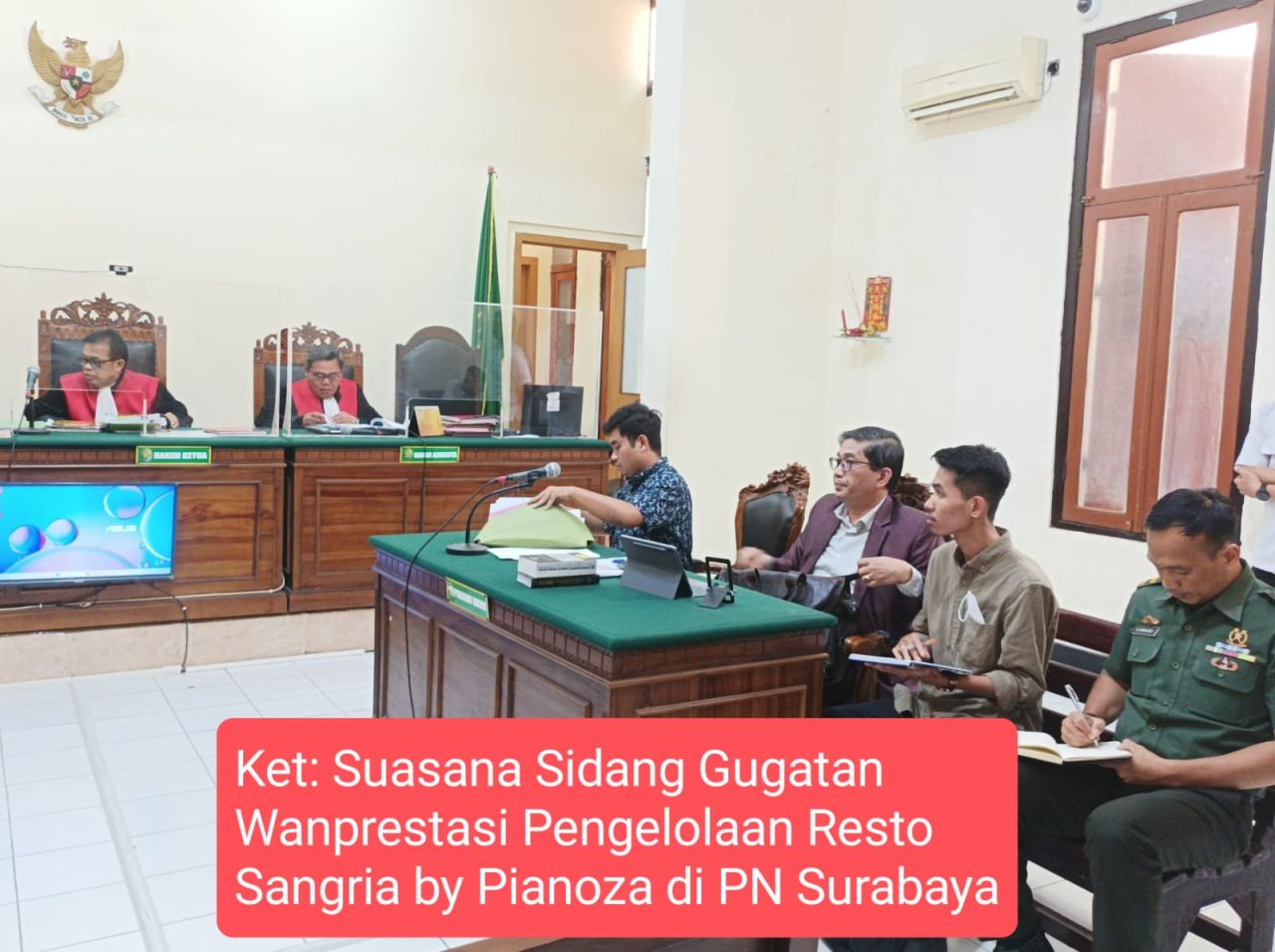 Sidang Gugatan Wantaprestasi Pengelolaan Resto Sangria by Pianoza