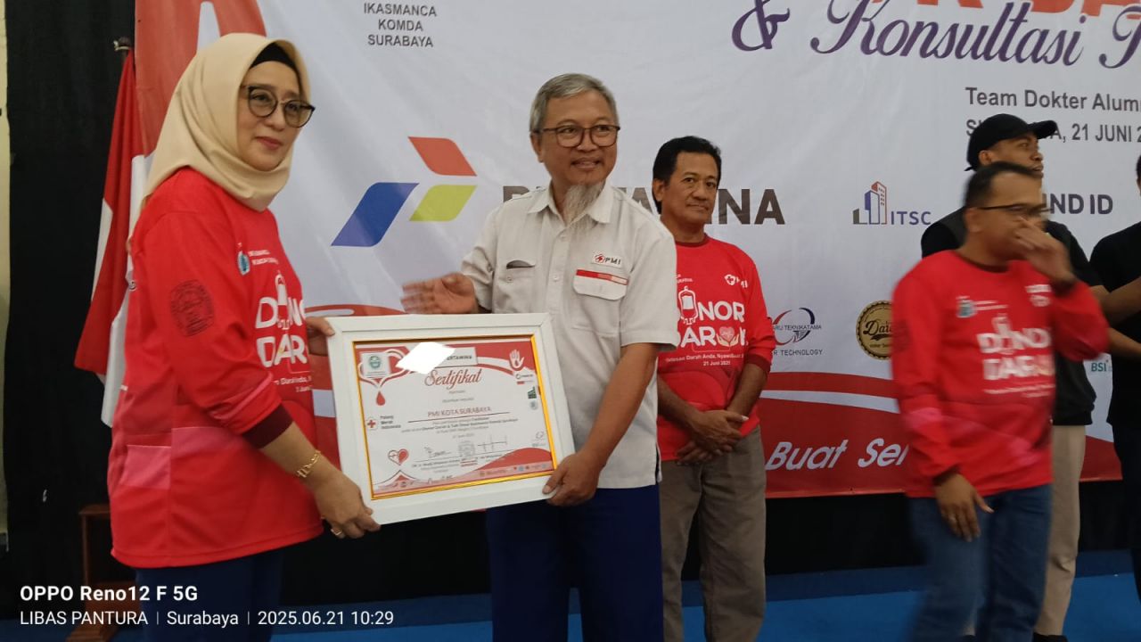 Donor Darah Kedua IKASMANCA KOMDA Surabaya, Jumlah Peserta Meningkat Dua Kali Lipat "Tetesan Darah Anda, Nyawa Buat Semua"