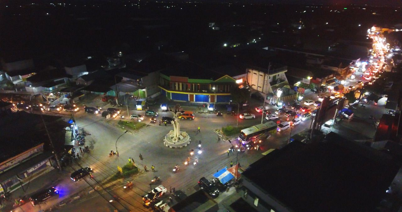 Polres Lamongan Gunakan Drone Kendalikan Arus Balik Lebaran