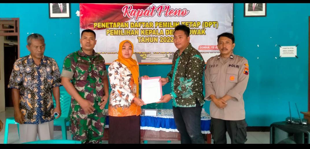 Jelang Pilkades DPT Desa Gowak Ditetapkan