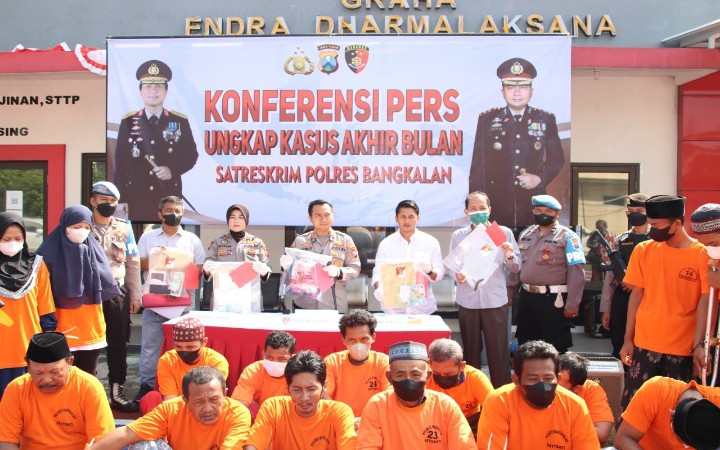 Polres Bangkalan Berhasil Ungkap 29 Kasus Selama Sebulan
