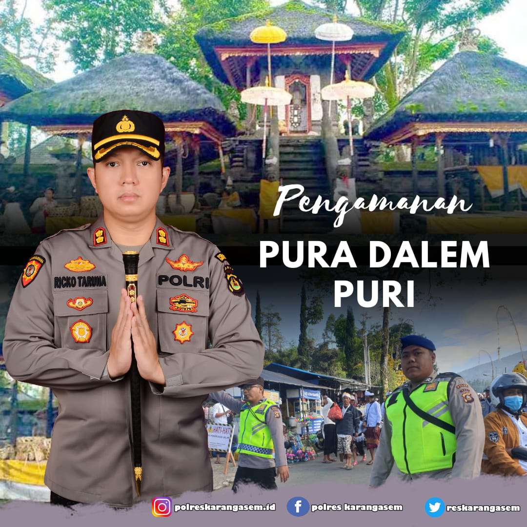 Piodalan di Pura Dalem Puri, Kapolres Karangasem Pastikan Dapat Berjalan Aman dan Lancar