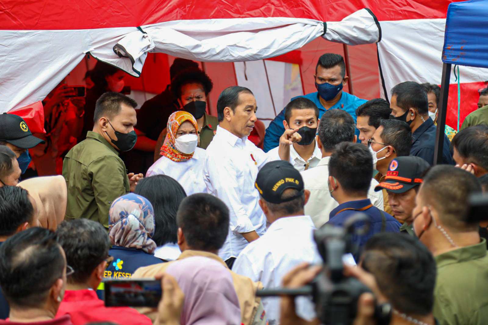 Presiden RI Tinjau Lokasi Pengungsian di RPTRA Rasela