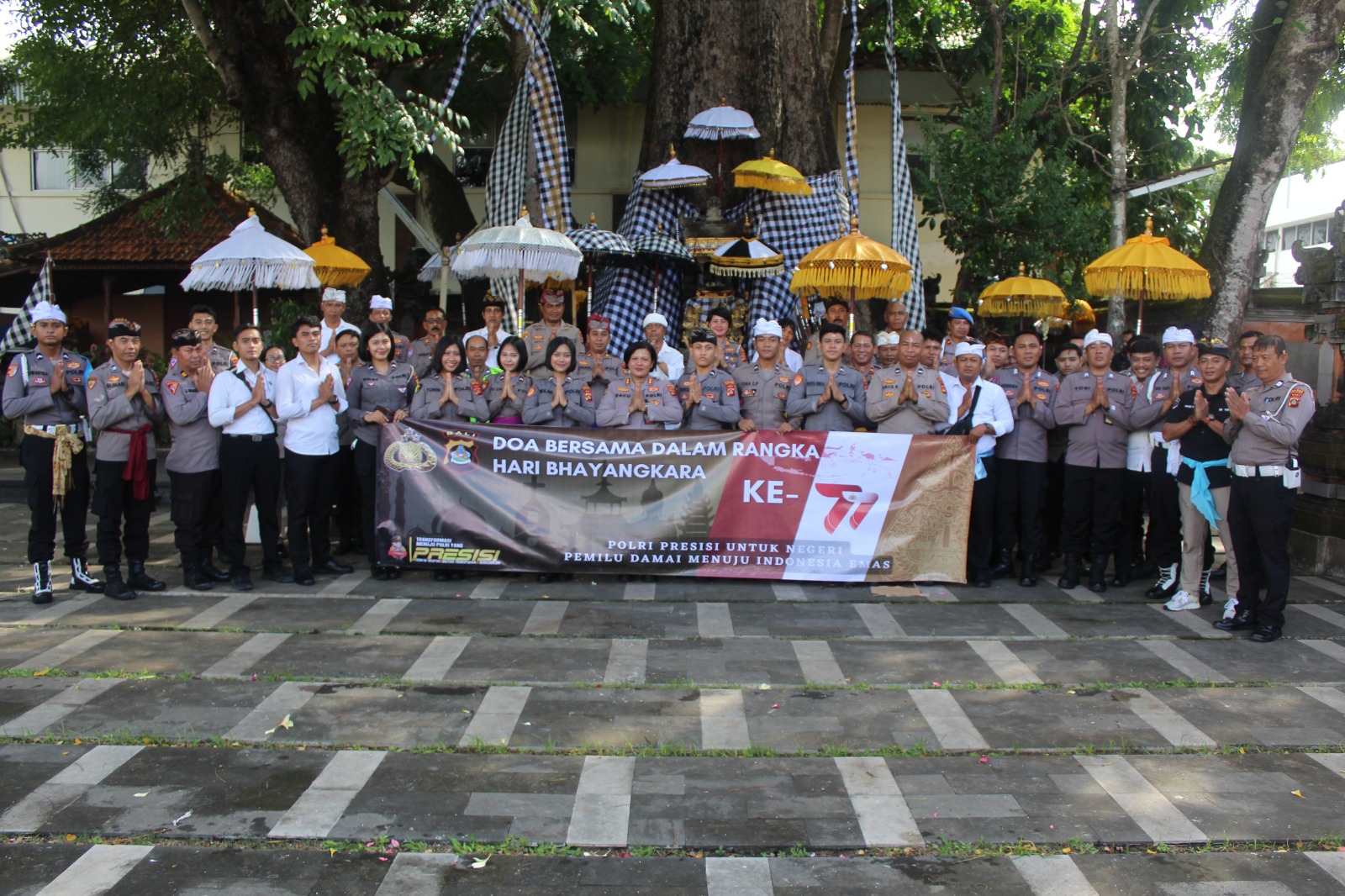 Menjelang Hari Bhayangkara ke-77, Polres Bandara Ngurah Rai Gelar Doa Bersama Lintas Agama